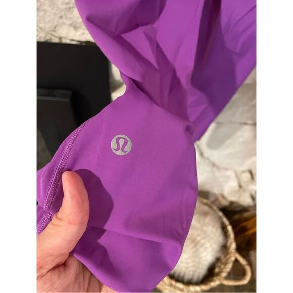 Lululemon Womens Purple Wide Waistband High-Rise Full-Length Leggings Size 6 - Picture 4 of 5